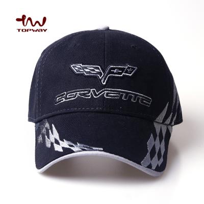 China JOINT Custom Men's Black 3D Embroidery Car Racing Hats Cotton Sports Baseball Cap Hat For Men for sale