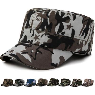 China COMMON Army Hat Custom Hat Flat Top Soldier Combat Hats In Cuban Camouflage Cloth for sale