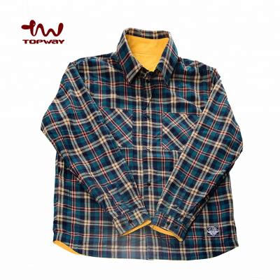 China OEM Anti-Shrink Mens Factory Clothing ab Two Sides Both Use Custom Single Button Up Longh Sleeve Reversible Plaid Shirt On Hot Sales for sale