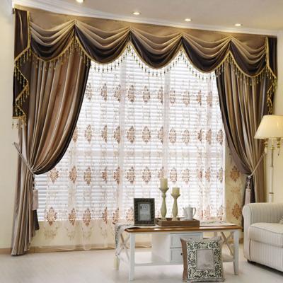 China Luxury Blackout Cortina De Terciopelo Custom Fashionable European Blackout Velvet Fabric Valance Curtains For Living Room for sale