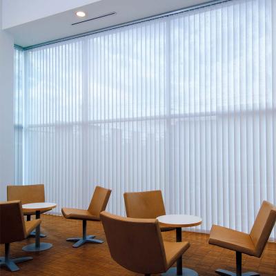 China Sun Shading Durable Replaceable Vertical Blinds Slat Bean Chain Vertical Zebra Window Modern Curtain Blinds Fabric for sale