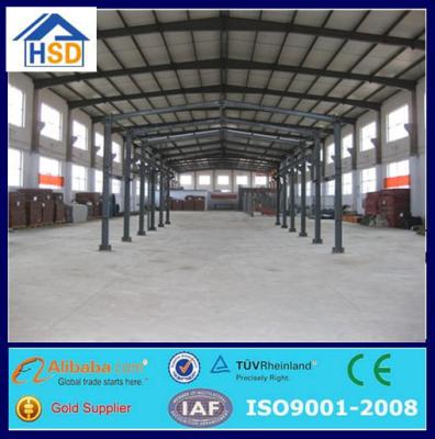 China Car Park Long-Span Steel Construction Warehouse Prefab Steel Flat Roof Building for sale