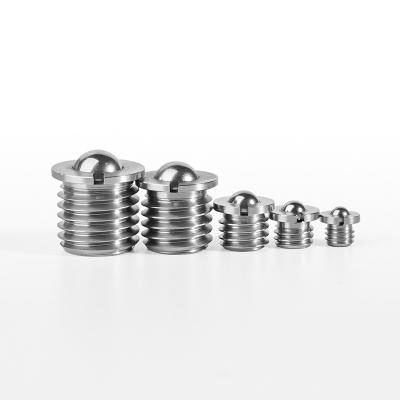 China Industrial Equipment Factory Supply Stainless Steel Spring Set Screw Ball Plunger With Flanges for sale