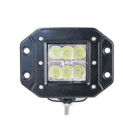 China Hot Selling 18W Aluminum Alloy Led Work Light Spot Flood Light Car SUV Driving Lights for sale