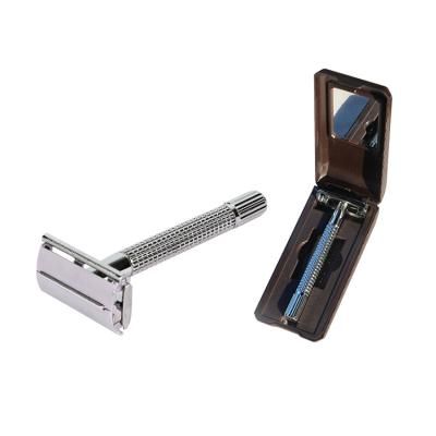 China New single blade design twist to open double edge safety shaving razor for sale