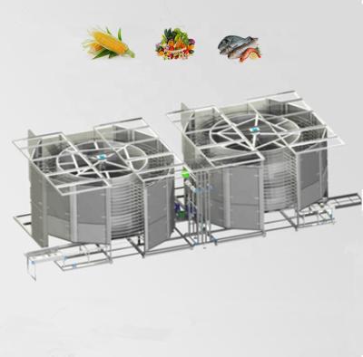 China food & Beverage Plant Single Nuggets Burger Spiral Double Freezer for sale