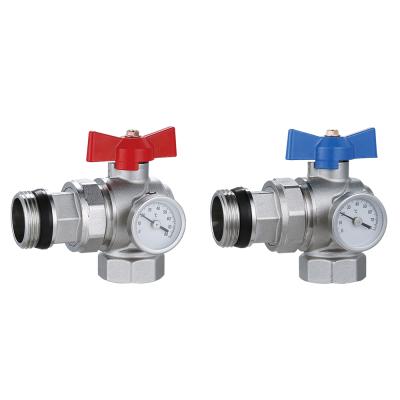 China General Brass Angle Ball Valve Sanitary One Piece Water Timer Valves for sale