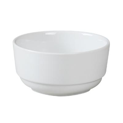 China Creative Household Items Stocked White Round Fancy Ceramic Popcorn Rolls Unique Modern Tableware Soup Rice Bowl For Meal for sale