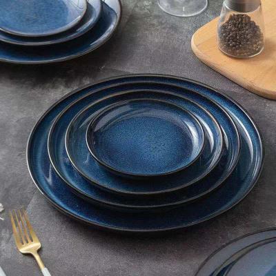 China Stocked Moroccan Small Splice Ceramic Dinnerware Dishes Luxury Dinner Dishes For Home for sale