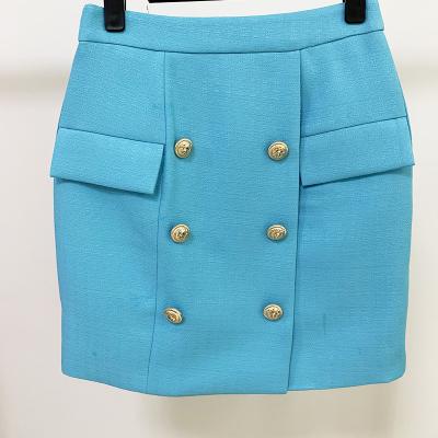 China NOVANCE OLX047 Factory Sale Sky Blue Office Anti-Static High Quality Skirts For Women Autumn Dress 2021 Fashion Short Casual Dresses for sale