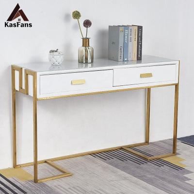 China Fast Minimalist White Arabic Gold Table Altar Style Altar Coffee Tables Supplier Customized Home Entryway Table for sale