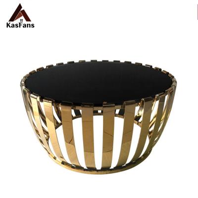 China Customized Customized Modular Coffee Tables Tempered Glass Tea Tables Deco Stainless Steel Base Center Tables Strong Bearing Gravity for sale