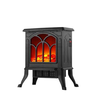 China With Flame Effect 1500W Portable Electric Fireplace PTC Heater With Flame Decoration For Room Use for sale