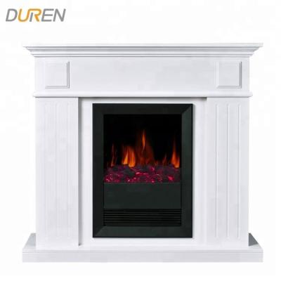 China Tall With Mantle White Wall Electric Portable Fireplace Heater DRFP406M for sale