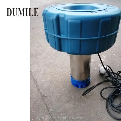 China Best Aquacuture fish farm power pond pump olar selling 48v 1horse power pond surface aerator with solar panel for fish farm for sale