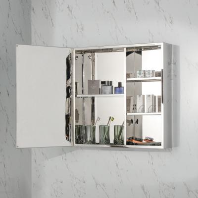 China Stainless Steel Modern Digital Modern Bathroom Vanity Mirror Hotel Bathroom Mirror Wall Mounted Medicine Cabinet for sale