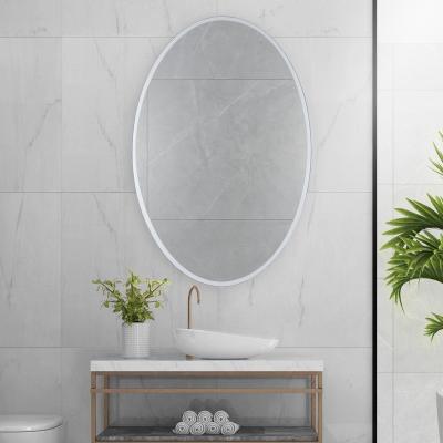 China Wholesale Luxury Copper Free Modern Aluminum Wall Mirror Bathroom Mirror Shape Illuminated Oval Shape Bathroom Mirror for sale