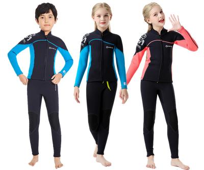 China Unisex Children's 2.5MM Thick Swimsuit Split Wetsuit Hot Boys and Girls Jellyfish Long Sleeve Cold Proof Snorkeling Surfing Apparel for sale