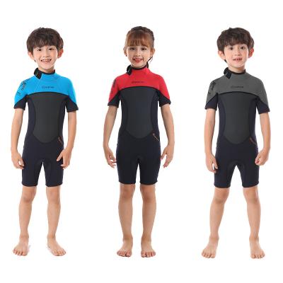 China Unisex Cute Kids Short Swimsuit Kids Flatfish Neoprene Wetsuits Small Surf Dive Diving Swimwear One Piece For Boys Girls for sale