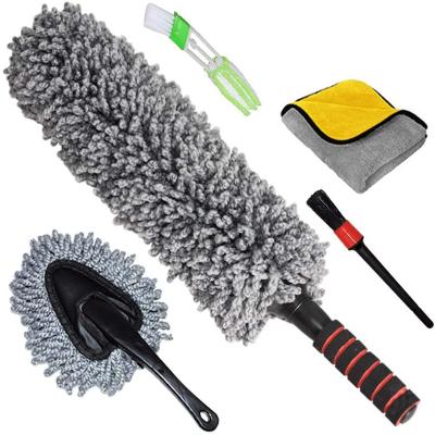 China Car Portable Duster Interior Exterior Brush, Set of 5, Best Ultimate Long Stretch Microfiber Universal Duster for sale