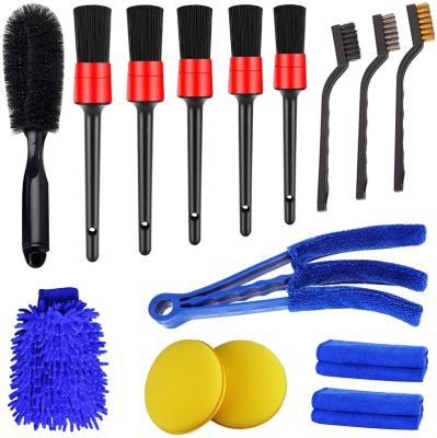 China 15 PCS Portable Car Detailing Brush, Car Cleaning Kit for sale