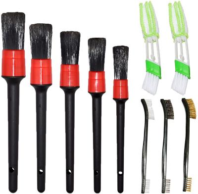 China Portable Auto Detailer 10 Pcs Sweep Brush for Cleaning Wheels, Interior, Exterior, Include 5 Pcs Premium Detail Brush for sale