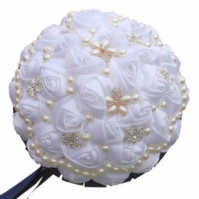 China WEDDING HAOXIE wedding decoration flower/grosgrain ribbon bridal bouquet for sale