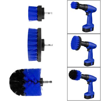 China Nylon 3pcs Portable 2/3.5/4.5 Inch Cone-Shape Bathroom Revolver Electric Rubbing Brush for sale