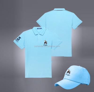 China JOINT Set, Brand Polo Shirt and Baseball Cap Gift Set Custom Making Factory Hats and Polo for sale