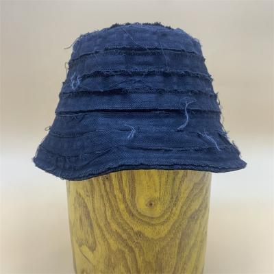 China Fashionable Wholesale Custom Logo Distress Character China Factory Denim Corduroy Simple Empty Bucket Hats for sale