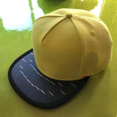 China JOINT 5 Panel Multifunctional Hot Sale Solar Hat, Snapback Hat With Solar Bill for sale