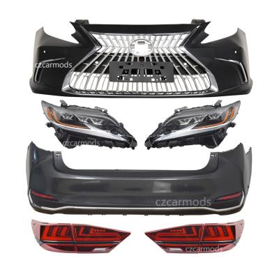 China Plastic Car Body Kits for LEXUS ES ES300h ES350 2013-2015 Upgrade Front Bumper Grille Triple LED Headlights Rear Bumper Tail Lights for sale