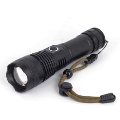 China Outdoor Hunting 26650 18650 Super Bright Tactical Waterproof Zoomable USB Camping Five Modes Charging Led Camping Hiking Flashlight for sale