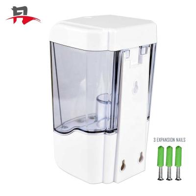 China 700ML Wall Mounted Touchless Sensor Free Touchless Hand Wash Dispenser Public Place Double Soap Dispenser Automatic Liquid Soap Dispenser for sale