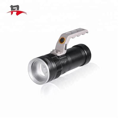 China Outdoor Waterproof 1000LM Led Zoomable Rechargeable Adjustable Aluminum Spotlight Super Bright Handheld Floodlight for sale