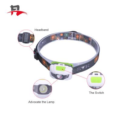 China White+Red Light Headlight 4 Head Adjustable Waterproof Brightness Level Adjustable Comfortable Multifunctional Headlight White+Red Dimmable Headlamp for sale