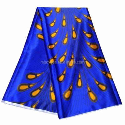 China Jacquard fashion mooyees 100% lady hotsale satin silk chiffon fabric african printed for sale