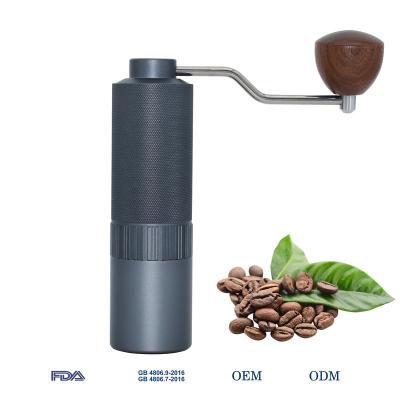 China Eco-friendly Stainless Steel Burr Manual Compact Coffee Grinder CNC Cutting Coffee Grinder for sale