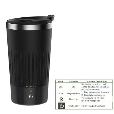 China Viable Custom Logo Office Home Use Stainless Bluetooth Lazy Automatic Self Stirring Mug Mixing Coffee Mug for sale