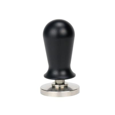 China 58mm Durable Flat Calibrated Espresso Tamper Flat Coffee Tamper With Stainless Steel Spring Loaded Flat Base for sale