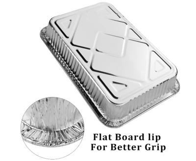 China 9700ml Food Aluminum Foil Container Turkey Pan BBQ Pan Full Size Container Rectangle Aluminum Tray for sale