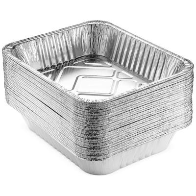 China Eco-friendly Disposable Cheap Aluminum Takeout Containers Foil Boxes Barbecue Grill Tray Mold for sale