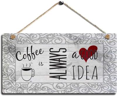 China Wooden Wall Art Wall Hanging Sign Europe Coffee Shop Kitchen Sign for sale