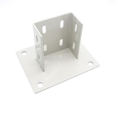 China Fixed aluminum profile base bracket steel 4590 floor mount base plate for t slot aluminum profile for sale