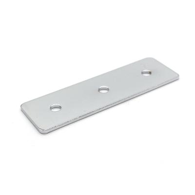 China Steel Vertical Aluminum Profile Accessories 3 Holes 42*135mm Connection Plate External Reinforcement Plate for sale