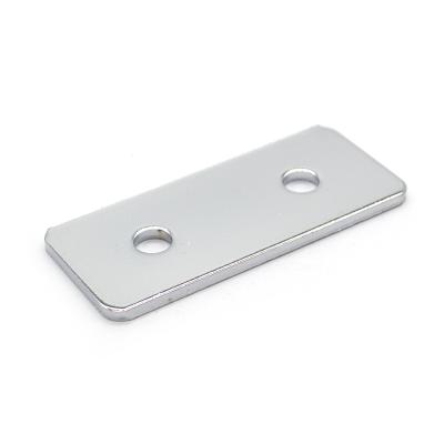 China Steel Vertical Aluminum Profile Accessories 2 Holes 35*80mm Connection Plate External Reinforcement Plate for sale