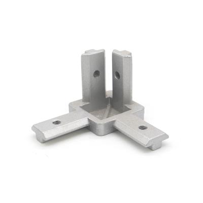 China Aluminum T Slot 3 Way 90 Degree Inside Corner Connector Joint Bracket For 4040 Series Aluminum Profile for sale