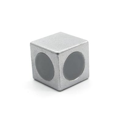 China Aluminum Profile 2 Hole 3030 Profile Block Two Way Right Angle Connector for sale