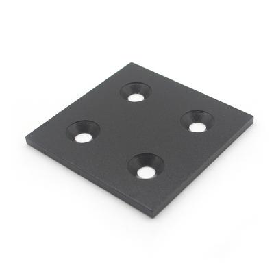 China Decorations Socket Aluminum Black Cover Decorative Plate For 80 Series Aluminum Profile for sale