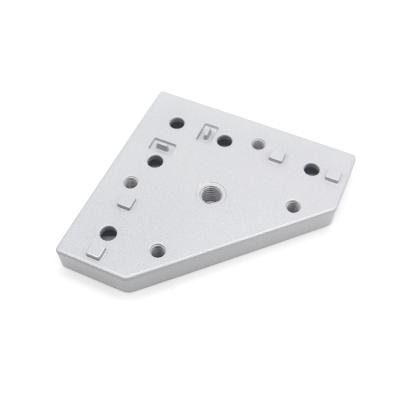 China Aluminum Alloy Profile Plate Aluminum Alloy End Face Connecting Floor Rack Parts 4040-A for sale